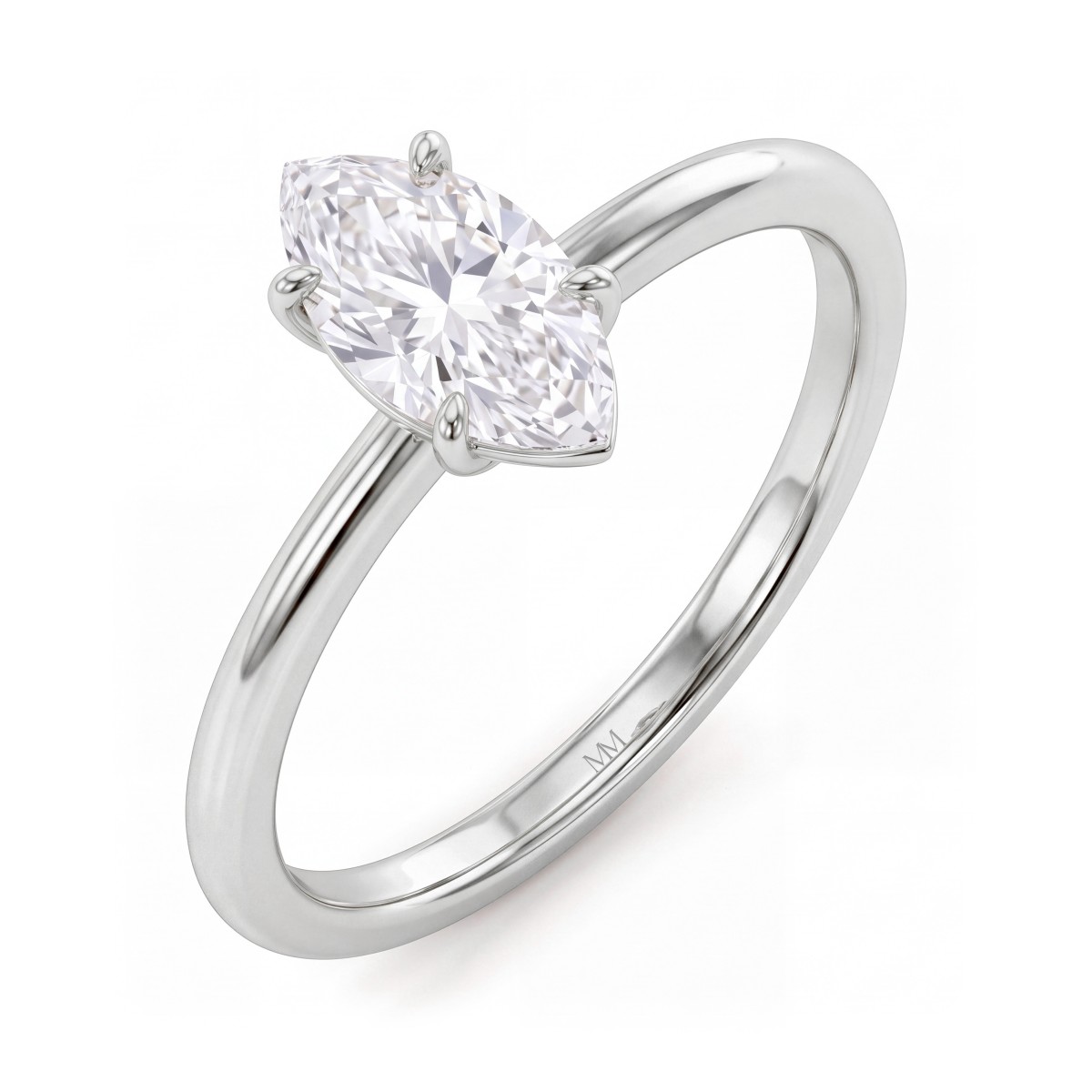 Willow - Solitairering til forlovelse med moissanite i marquiseslibning