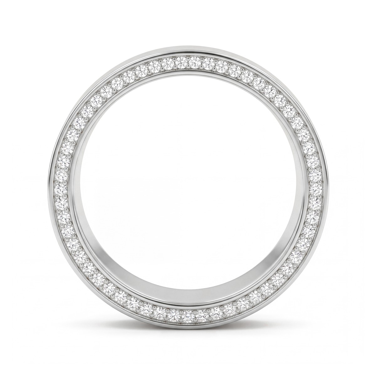 Horizon - Vielsesring til mænd med moissanite og pavékanter