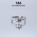 Sophia-ring - Moissaniteforlovelsesring med pavésidesten