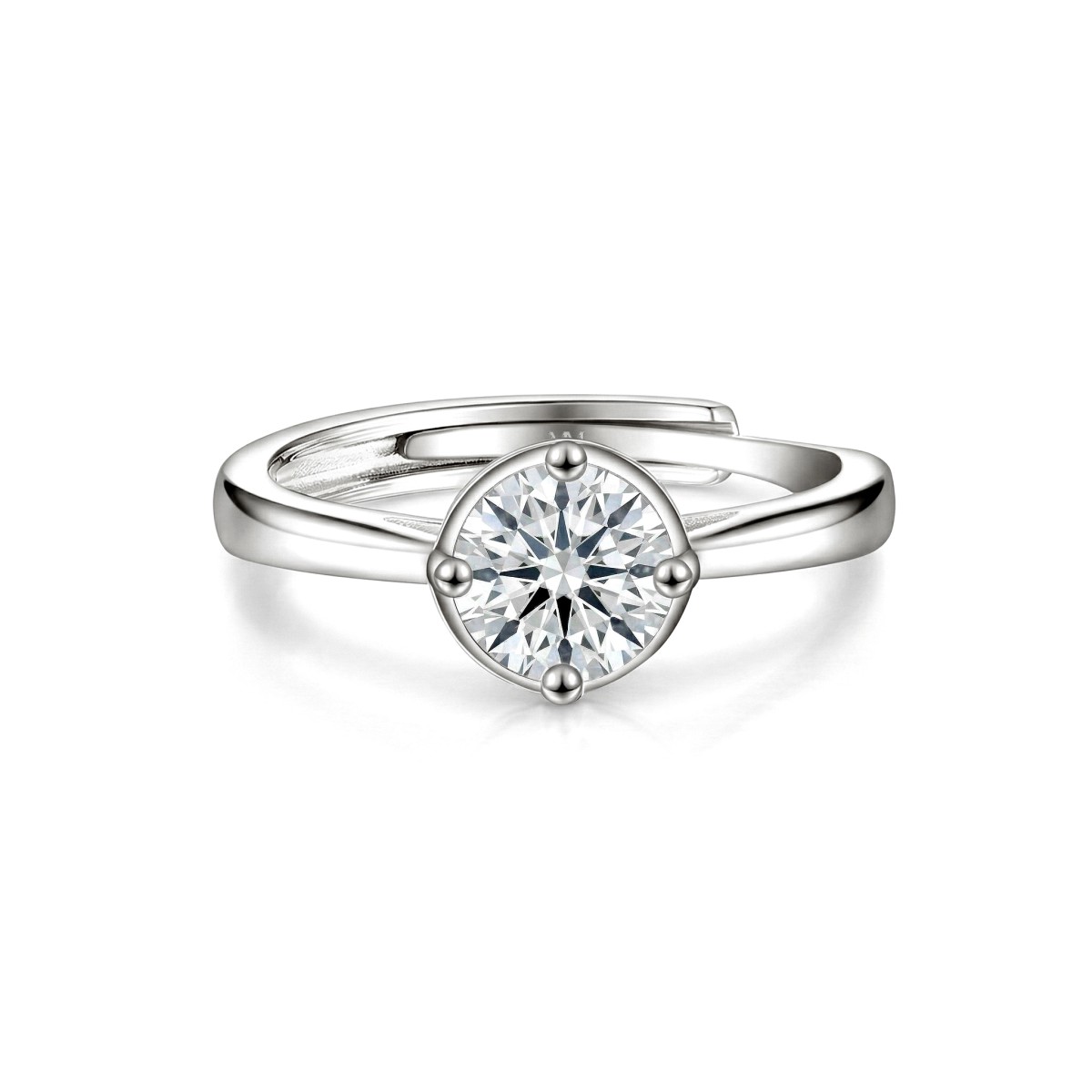 Unum - Justerbar solitairering med moissanite