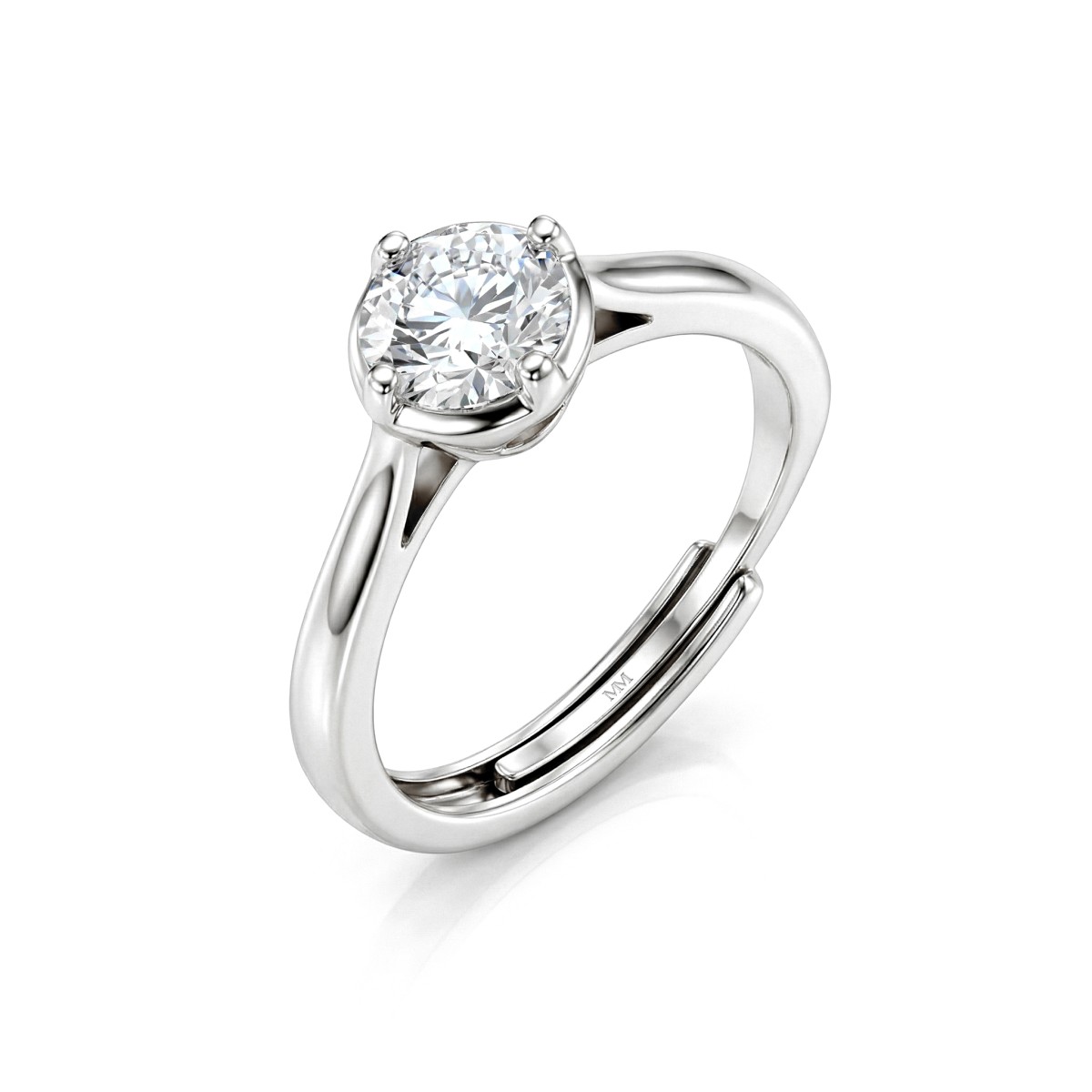 Unum - Justerbar solitairering med moissanite