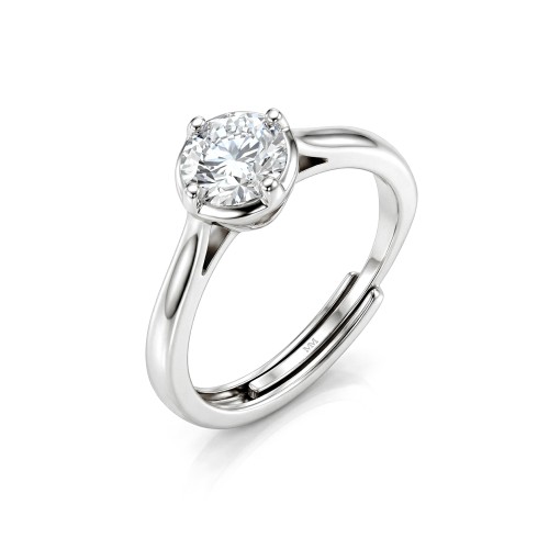 Unum - Justerbar solitairering med moissanite