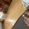 Poirine - Ring med dråbeformet moissanite, skjult halo og pavéfattede accentsten