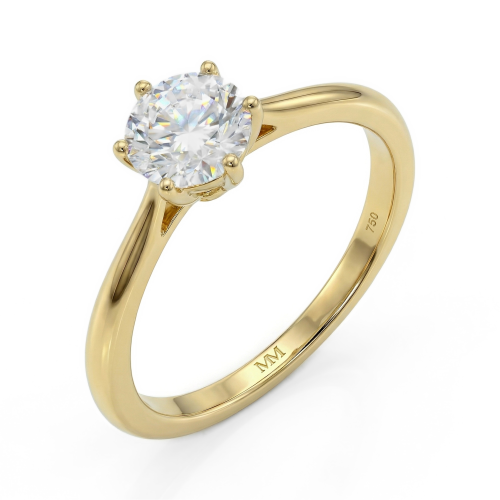 Ella - Solitaireforlovelsesring med moissanite