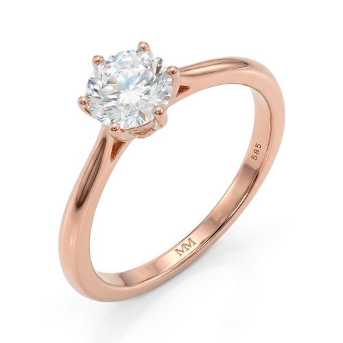 Ella - Solitaireforlovelsesring med moissanite