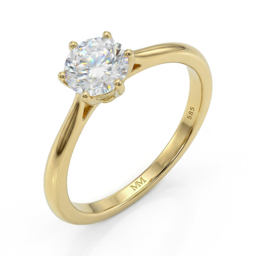 Ella - Solitaireforlovelsesring med moissanite