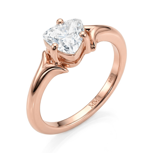 Elysia - Solitairering med moissanite i trillionslibning