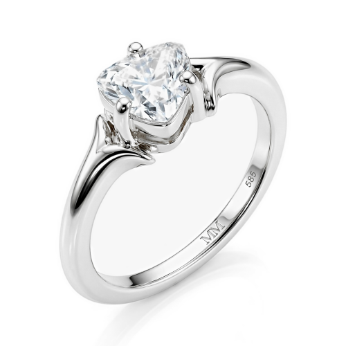 Elysia - Solitairering med moissanite i trillionslibning