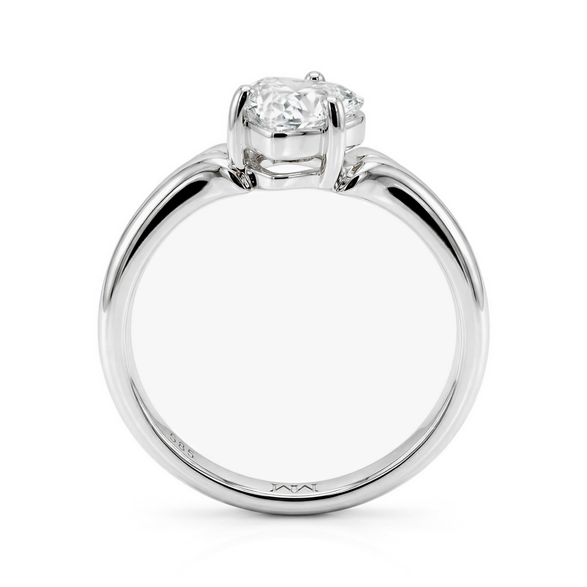 Elysia - Solitairering med moissanite i trillionslibning