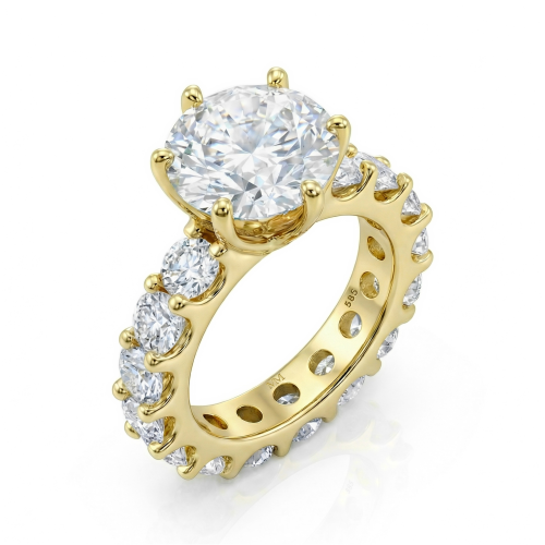 Solstice - Storslået forlovelsesring med moissanite i evighedsdesign