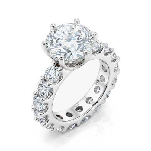 Solstice - Storslået forlovelsesring med moissanite i evighedsdesign