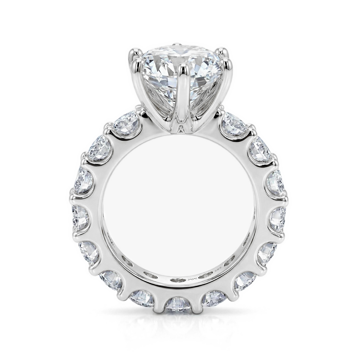 Solstice - Storslået forlovelsesring med moissanite i evighedsdesign