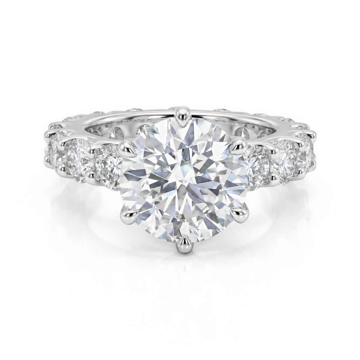 Solstice - Storslået forlovelsesring med moissanite i evighedsdesign
