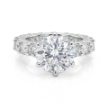 Solstice - Storslået forlovelsesring med moissanite i evighedsdesign