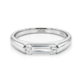 Aurelia - Solitairering med moissanite i baguetteslibning