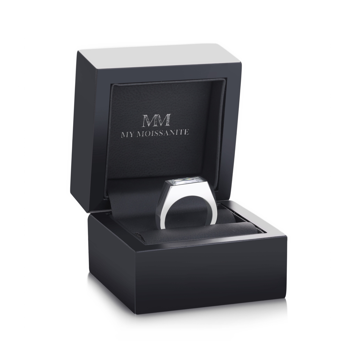 Maxton - Herrering med rektangulær moissanite