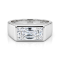 Maxton - Herrering med rektangulær moissanite