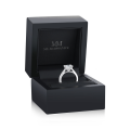 Iris - Solitairering med moissanite i prinsesseslibning | My Moissanite