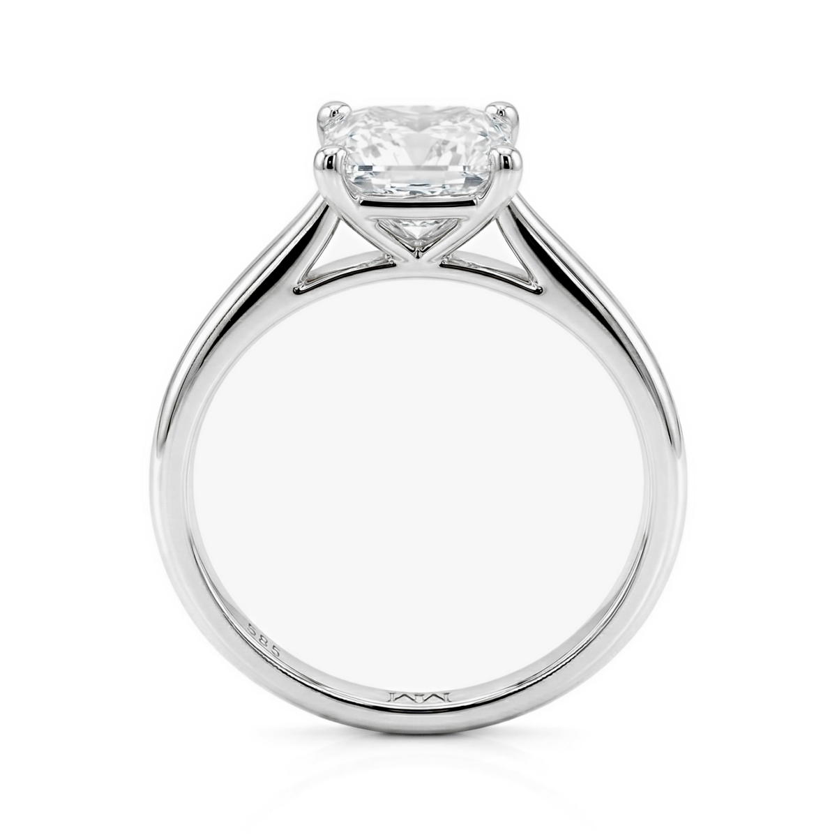 Iris - Solitairering med moissanite i prinsesseslibning | My Moissanite