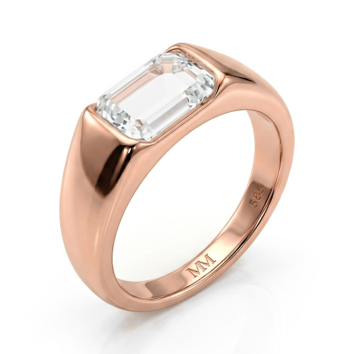 Portraitix - Herrering med portraitslebet moissanite