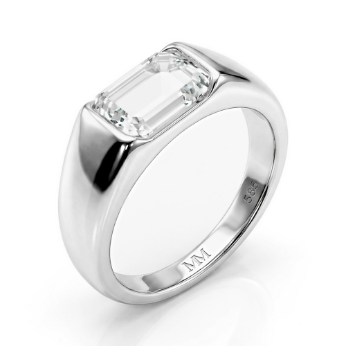 Portraitix - Herrering med portraitslebet moissanite