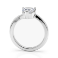 Amora - Solitairering med hjerteformet moissanite | My Moissanite