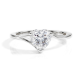 Amora - Solitairering med hjerteformet moissanite | My Moissanite