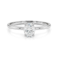 Mystique - Solitairering med ovalslebet moissanite og skjult halo | wedfit