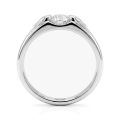 Onyx - Herrering med moissanite og accentsidesten