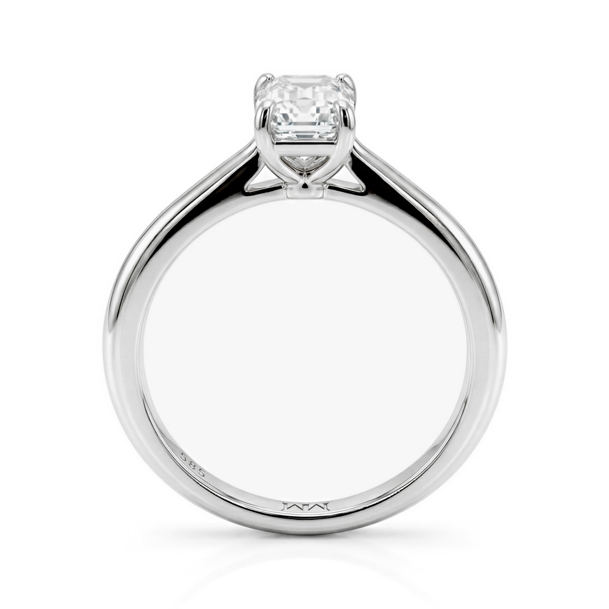 Elysium - Solitairering med moissanite i smaragdslibning | My Moissanite