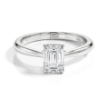 Elysium - Solitairering med moissanite i smaragdslibning | My Moissanite