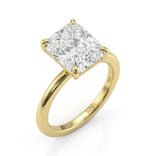 Radiana - Solitairering med moissanite i radiantslibning