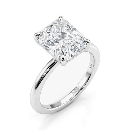 Radiana - Solitairering med moissanite i radiantslibning