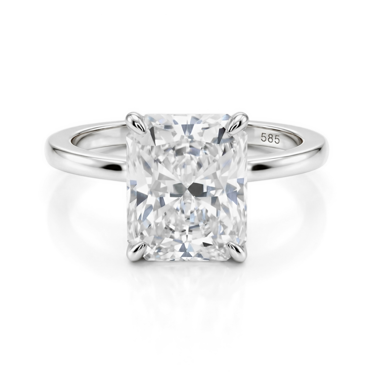 Radiana - Solitairering med moissanite i radiantslibning