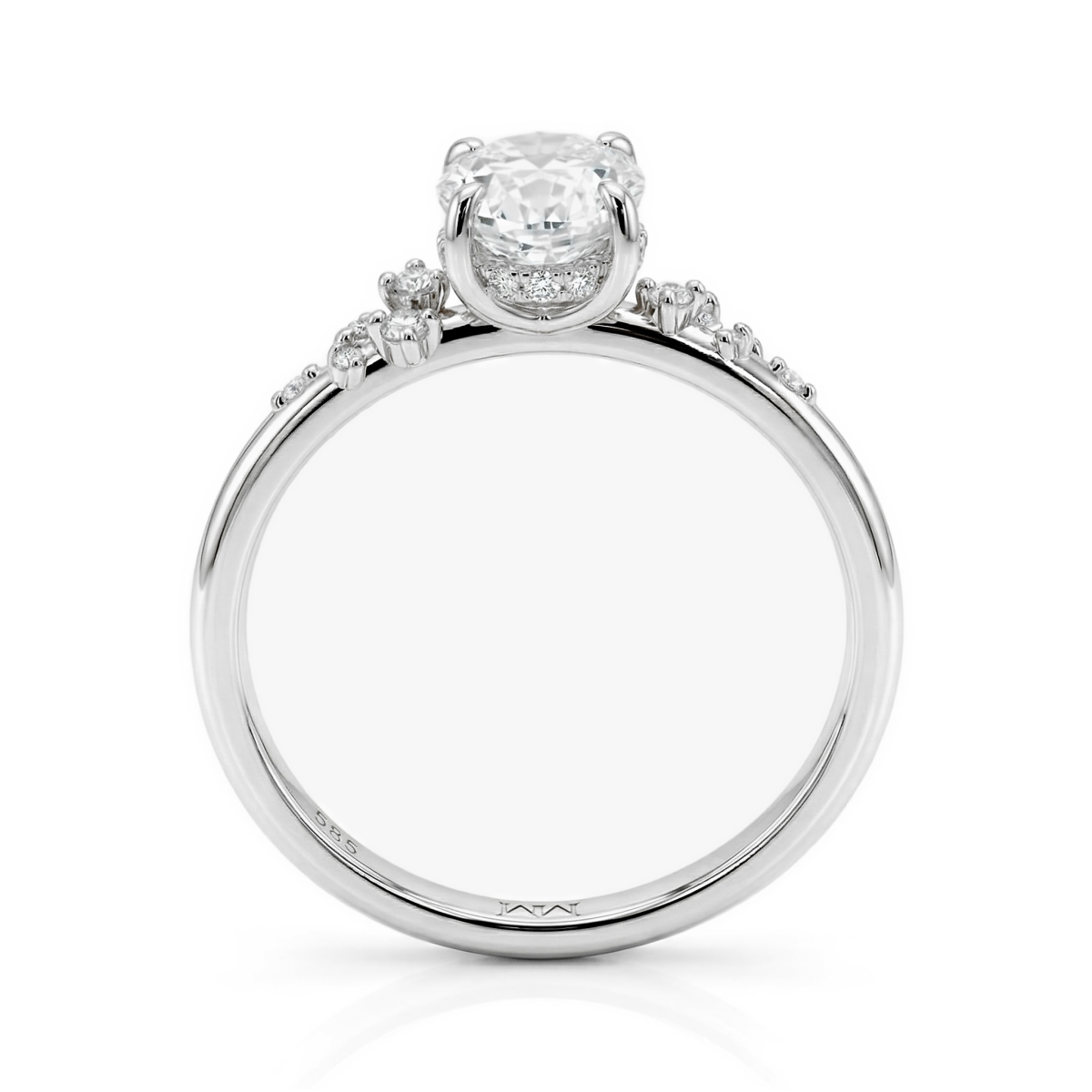 Ethereal Elegance Set - Ovaline & Serenella moissanite-brudesæt med marquiseslebne accentsten
