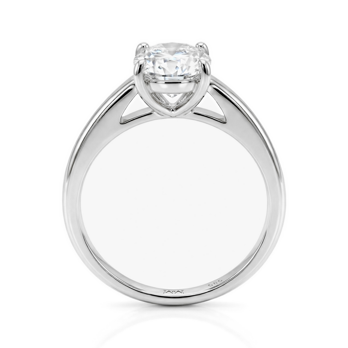 Elara - Solitairering med moissanite i cushionslibning | My Moissanite