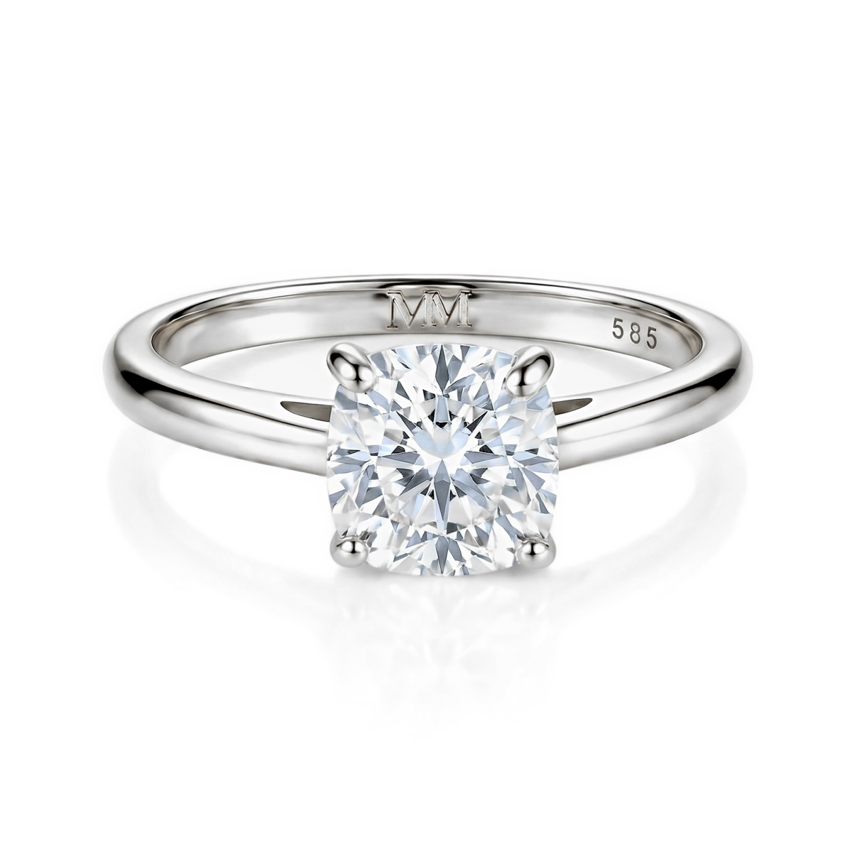 Elara - Solitairering med moissanite i cushionslibning | My Moissanite