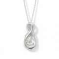 Infinity - Snoet vedhæng med moissanite og pavé