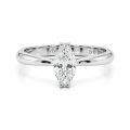 Liana - Solitairering med moissanite i marquiseslibning