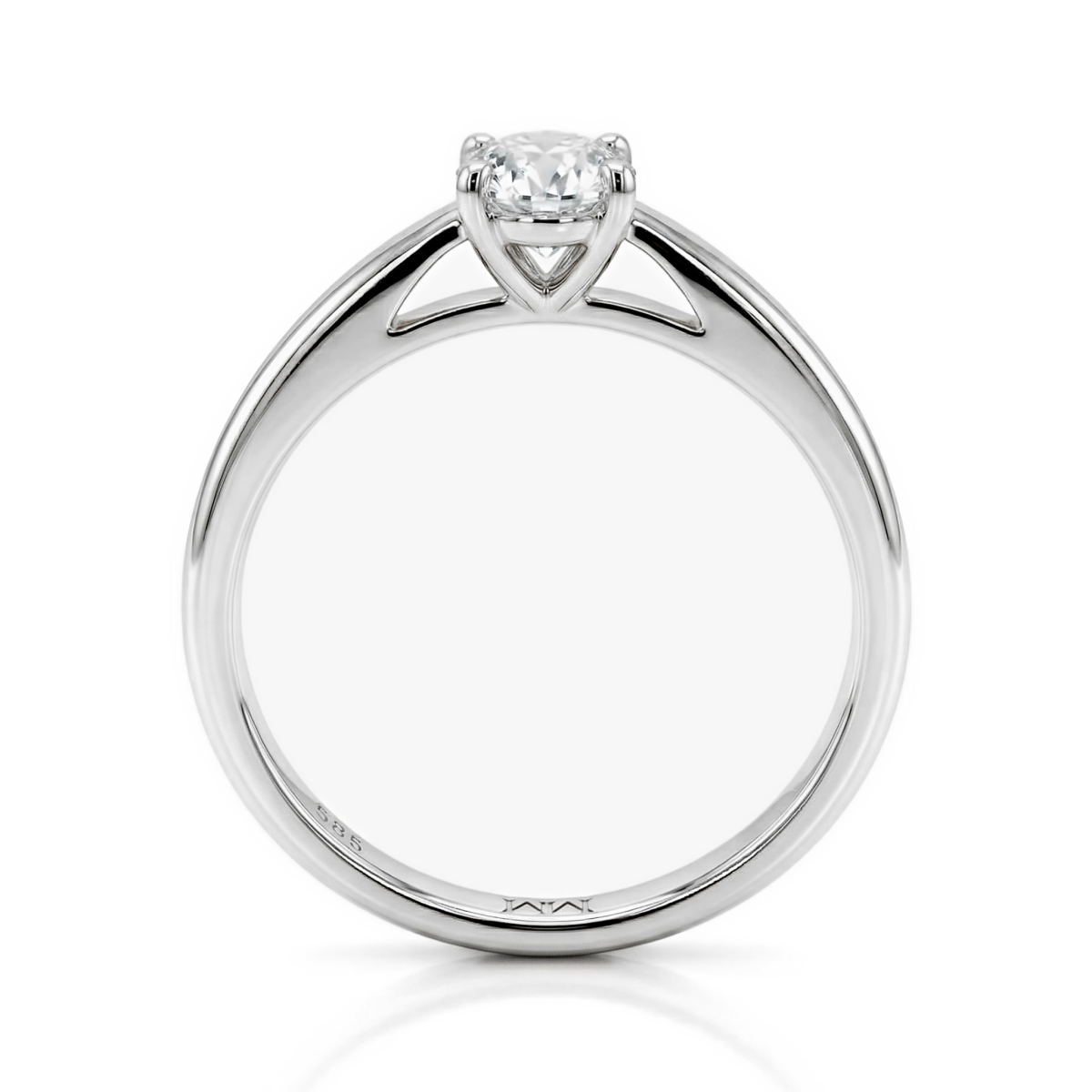 Eloise - Solitairering med oval moissanite