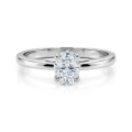 Eloise - Solitairering med oval moissanite