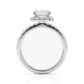 Regalia - Ring med moissanite i prinsesseslibning, halo og pavéringskinne