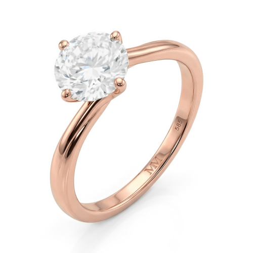 Circline - Klassisk solitairering til forlovelse med rund moissanite