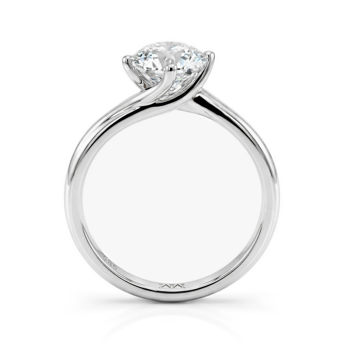 Circline - Klassisk solitairering til forlovelse med rund moissanite