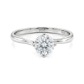 Circline - Klassisk solitairering til forlovelse med rund moissanite
