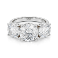 Triadique - Klassisk trestensforlovelsesring med moissanite