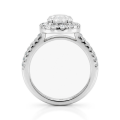 Ovalea - Ring med moissanite i oval slibning og halopavédesign
