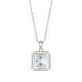 Radiance - Vedhæng med prinsesseslebet moissanite og halo