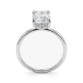 Mirabelle - Solitairering med radiantsleben moissanite, kurvefatning og skjult halo