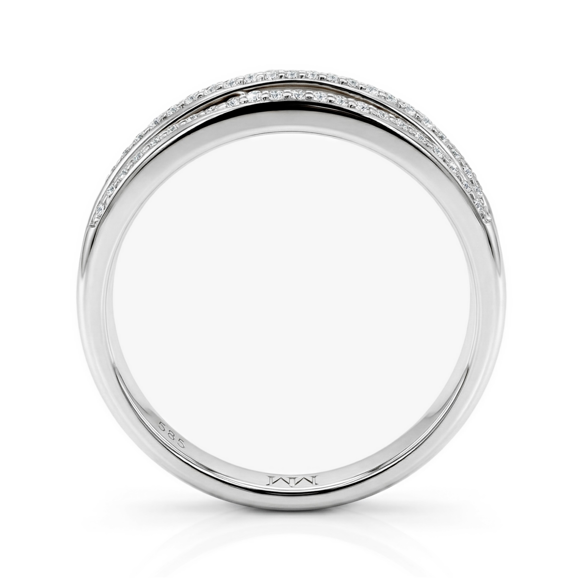 Estrella - Ring med krydsende linjer og moissanite